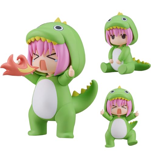 Qiancc Anime Bocchi The Rock Figuren Goto Hitori Kleiner Dinosaurier 10cm Mini Bewegliche Figuren, Austauschbare Kopf, PVC Statue Sammlerstücke von Qiancc