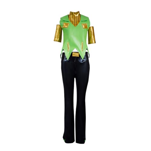 Qiancc Anime Cosplay Kostüm Giorno Giovanna/Trish Una/Narancia Ghirga/Hermes Costello Cosplay Uniformoberteil und Hosenset Halloween Outfits für Herren Damen von Qiancc