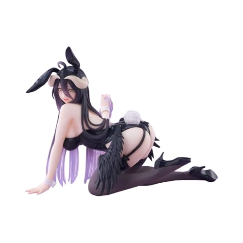 Qiancc Anime Figur Albedo Bunny Girl Figuren 13cm Albedo Kniend Actionfigur Modell PVC Statue Sammlerstücke Geburtstagsgeschenk für Fans von Qiancc