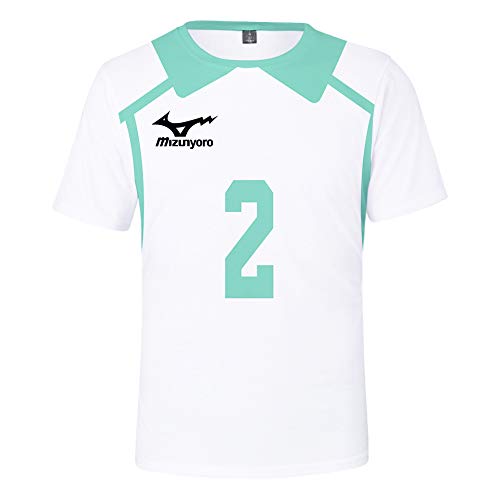 Qiancc Anime Haikyuu Jersey Oikawa Tooru/Iwaizumi Hajime Cosplay Kostüm Aoba Johsai High School Uniform Volleyball Trikot Sport T-shirt für Herren Damen von Qiancc