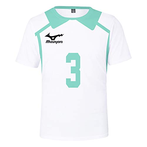 Qiancc Anime Haikyuu Jersey Oikawa Tooru/Iwaizumi Hajime Cosplay Kostüm Aoba Johsai High School Uniform Volleyball Trikot Sport T-shirt für Herren Damen von Qiancc