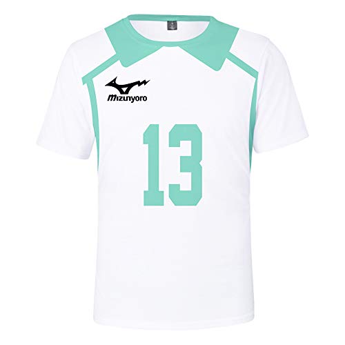 Qiancc Anime Haikyuu Jersey Oikawa Tooru/Iwaizumi Hajime Cosplay Kostüm Aoba Johsai High School Uniform Volleyball Trikot Sport T-shirt für Herren Damen von Qiancc