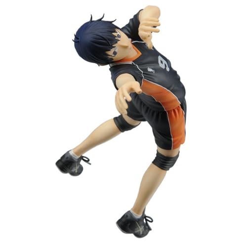 Qiancc Anime Haikyuu Noodle Stopper Figure Tobio Kageyama Sitzende Figuren PVC Actionfigur 17cm Statue Modell Ornamente Heim Dekorationen Sammlung von Qiancc