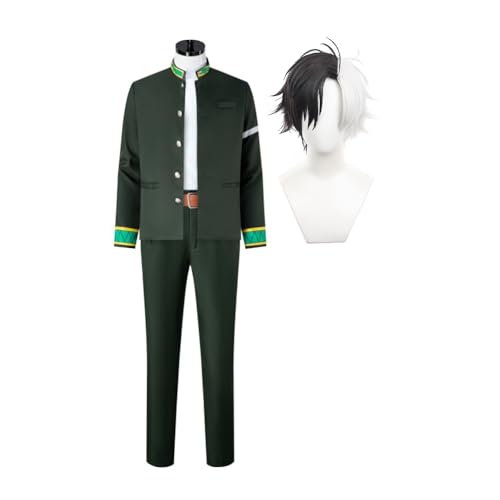 Qiancc Anime Wind Breaker Cosplay Outfits Kaji Ren/Kiryu Mitsuki/Haruka JK Schuluniform Mantel Hemd Hose Komplettset Halloween Kostüm für Männer Herren von Qiancc