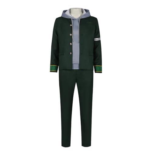 Qiancc Anime Wind Breaker Cosplay Outfits Kaji Ren/Kiryu Mitsuki/Sakura Haruka JK Schuluniform Mantel Hemd Hose Komplettset Halloween Kostüm für Männer Herren von Qiancc