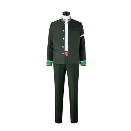 Qiancc Anime Wind Breaker Cosplay Outfits Kaji Ren/Kiryu Mitsuki/Haruka JK Schuluniform Mantel Hemd Hose Komplettset Halloween Kostüm für Männer Herren von Qiancc