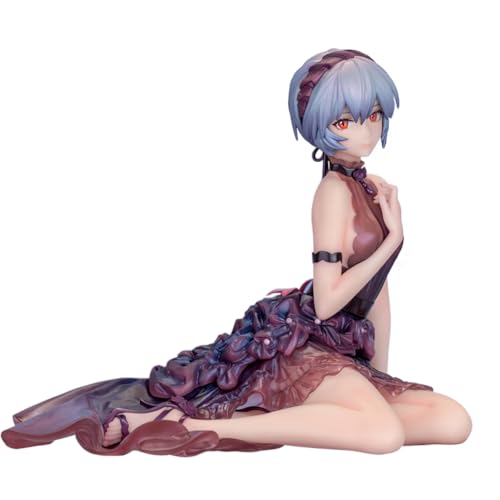 Qiancc Ayanami Rei Figur Sammlung, Whisper of Flower Anime Charakter Statuen, 11cm Ayanami Rei Sitzende Cartoon Modell Sammlerstücke, Desktop Dekoration von Qiancc