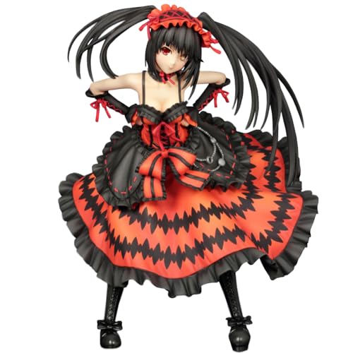 Qiancc Date A Live Tokisaki Kurumi Figur Skulptur 21cm Gothic Dress Stil Actionfigur Modell PVC Statue Desktop Decoration Geburtstagsgeschenke für Fans von Qiancc