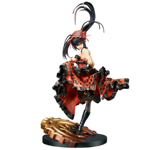 Qiancc Date A Live Tokisaki Kurumi Figur Skulptur 28cm Anime Actionfigur Modell Getriebe Basis PVC Statue Desktop Decoration Geburtstagsgeschenke für Fans von Qiancc