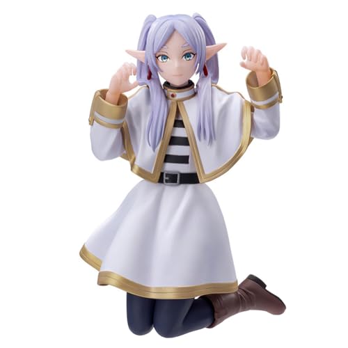 Qiancc Frieren: Beyond Journey's End Figur Anime Frieren Figur Statue Cartoon Charakter Kniend Version Actionfigur 14cm Modell Sammlung Ornamente Heim Dekorationen von Qiancc