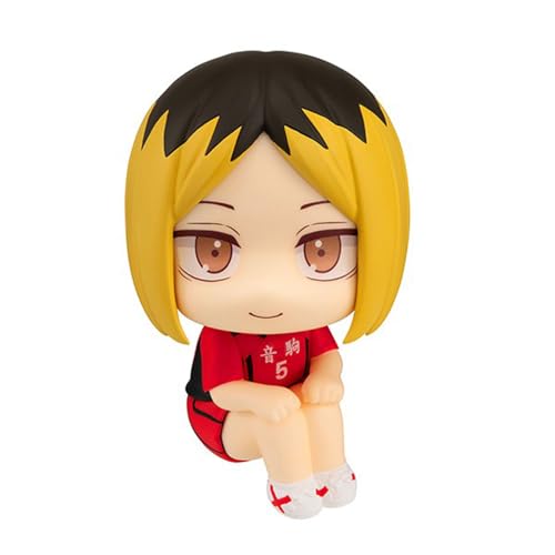 Qiancc Haikyuu Look Up Figure Anime Kozume Kenma Sitzende Figuren 10cm Q-Version Cartoon Statue Modell Sammlerstück Desktop Ornamente Geschenk von Qiancc