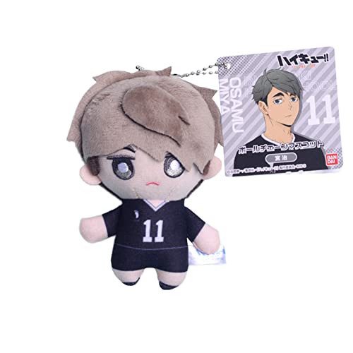 Qiancc Haikyuu Plushies Anhänger Anime 10cm Miya Osamu Figur Gefüllte Kissen, Niedliche Tasche Anhänger Dekoration, Geschenke für Anime Fans von Qiancc