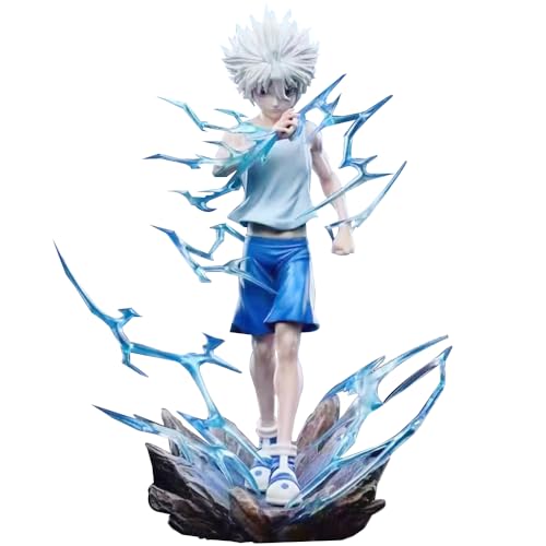 Qiancc Killua Zoldyck Figur Statue Anime Stehend Figuren PVC Actionfigur ModellDesktop Heimekoration Anime Sammelstücke Geschenke für Fans 23cm von Qiancc