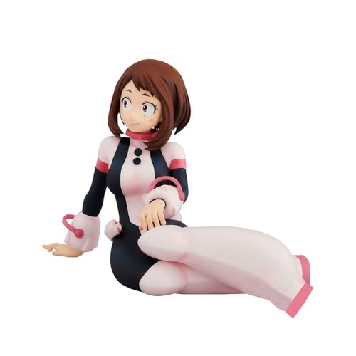 Qiancc MHA Figuren Anime Charakter Uraraka Ochako Figur Sitzend Modell PVC Statue Sammlerstücke Desktop Ornamente 10cm von Qiancc