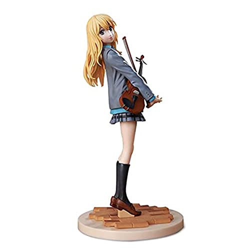 Qiancc Miyazono Kaori Figur Modell Your Lie in April Anime Charakter Figuren 21cm Uniform Statue Sammlung Desktop Dekoration von Qiancc