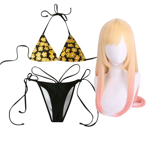 Qiancc My Dress Up Darling Cosplay Kostüm Kitagawa Marin Cosplay Badeanzug Anzug Anime Bademode für Damen Halloween Karneval Party Outfits von Qiancc