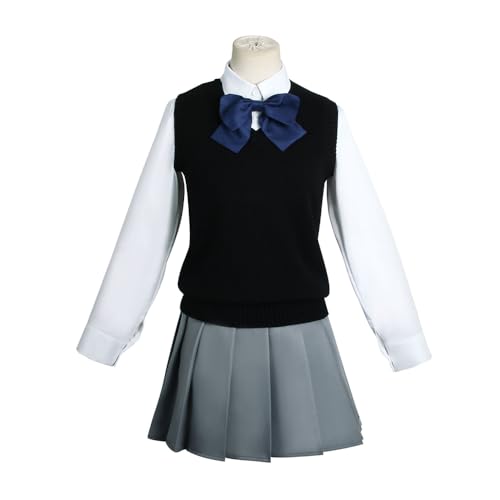 Qiancc Oshi no Ko Memcho Cosplay Kostüm Akane Kurokawa Cosplay Schuluniform mit Perücke Anime JK Uniform Satz Halloween Outfits für Mädchen Damen von Qiancc