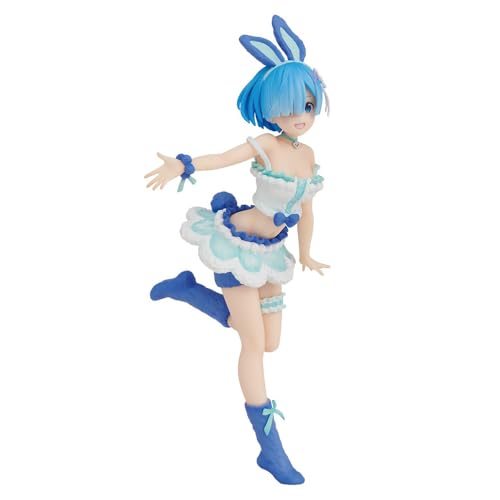 Qiancc Rem Figur Re 0 Anime Mädchen Figuren Bunny Rem Figure Spielzeug Statue PVC Modell Sammlerstück Ornamente Geschenk für Fans 19cm von Qiancc