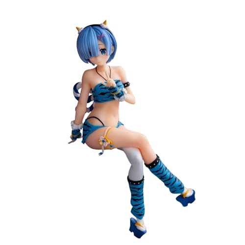 Qiancc Rem und Ram Figur Statue Anime Noodle Stopper Figure Remu Sitzende Haltung Modell Figuren Weihnachten Geburtstag Geschenke für Fans von Qiancc