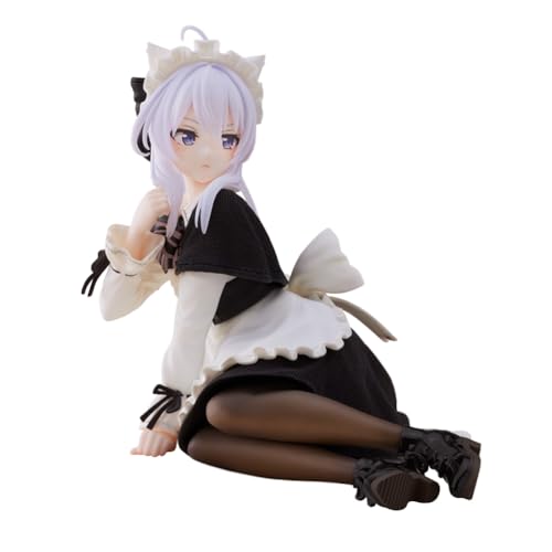 Qiancc Wandering Witch: The Journey of Elaina Figur Anime Noodle Stopper Figure Elaina Maid Actionfiguren Collectable PVC Statue Modell Desktop Dekoration,13cm von Qiancc