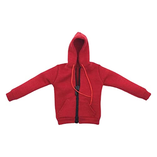 Qianly 1/6 Figur Kleidung Hoodie für 12 Actionfiguren, rot von Qianly