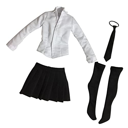 Qianly 1/6 Student Uniform Shirt Rock Set für 12 "Action Female Body, Schwarz von Qianly