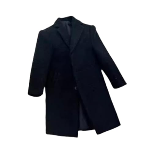 Qianly 1/6 Trenchcoat für Actionfiguren, Puppenkleidung, Mantel für Männliche Figuren, Schwarz von Qianly