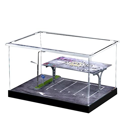 Qianly 1/64 Maßstab Parkplatz Modell Auto Vitrine Acryl Sammlung von Qianly