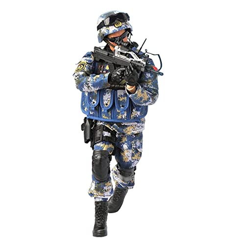 Qianly 1: 6 Actionfigur mit Zubehör Doll Toys Kindergeschenk, Armee blau von Qianly