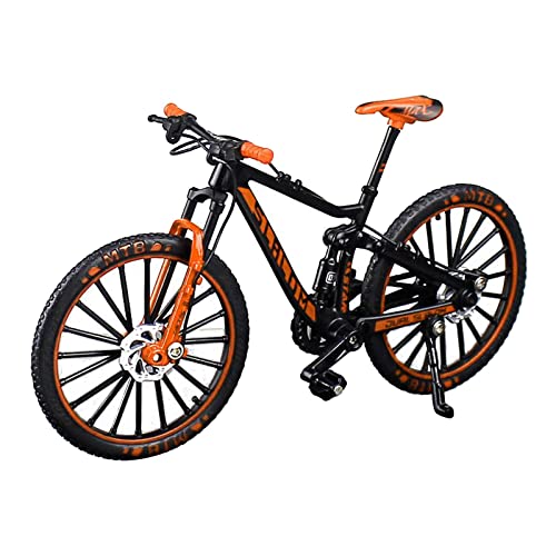 Qianly 1:10 Modell Fahrrad Mountainbike Spielzeug für Sammlungen und Geschenke, Orange von Qianly