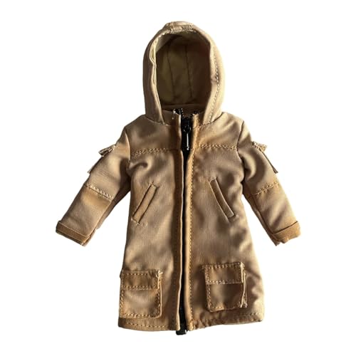 Qianly 1:12 Actionfiguren Outdoorjacke Puppenaccessoire Puppendekor Kinder Erwachsene Geschenke Puppenkleidung 6 Zoll Weibliche Figur Kostüm, Khaki von Qianly