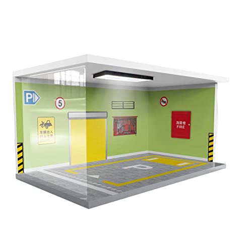 Qianly 1:24 Parkplatz Szene Modell Parkplatz DIY Modellauto Display Szene Modell, Grün von Qianly