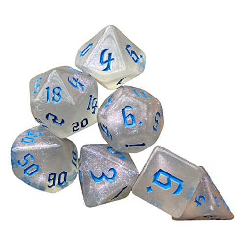 Qianly 10 Stück D4 Würfel Aus Acryl für Spiele, Blau, Blau2 von Qianly