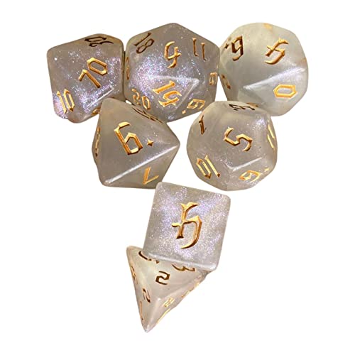 Qianly 10 Stück D4 Würfel Aus Acryl für Spiele, Gold, Gold2 von Qianly