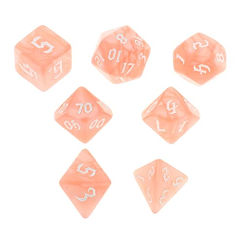 Qianly 10 Stück D4 Würfel Aus Acryl für Spiele, Hell-Pink, Hellrosa4 von Qianly