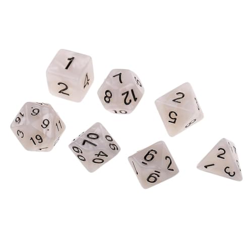 Qianly 10 Stück D4 Würfel Aus Acryl für Spiele, Perle, 16 mm von Qianly