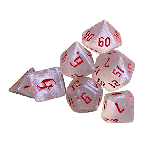 Qianly 10 Stück D4 Würfel Aus Acryl für Spiele, Rot, Rot 2 von Qianly