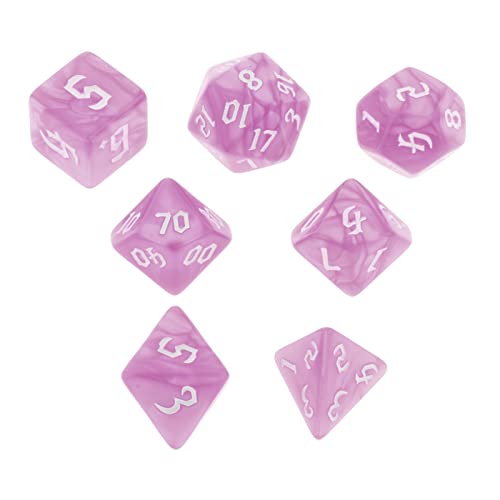 Qianly 10 Stück D4 Würfel Aus Acryl für Spiele, Violett, Lila4 von Qianly