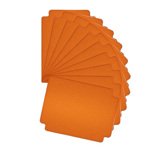 Qianly 10 Stück Trennkarten für Kartendeck Box mit Fächern für Büro Und Sportkarten, Orange von Qianly