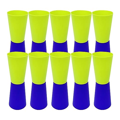 Qianly 10x Flip Cups Hilfe Geschwindigkeit Beweglichkeit Training Körper Koordination Workout Sport Ausrüstung Umgekehrte Cups Übung für Fitness Studio Veran, Grün Dunkelblau von Qianly