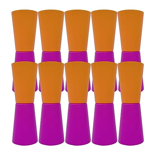 Qianly 10x Flip Cups Hilfe Geschwindigkeit Beweglichkeit Training Körper Koordination Workout Sport Ausrüstung Umgekehrte Cups Übung für Fitness Studio Veran, Rosenorange von Qianly