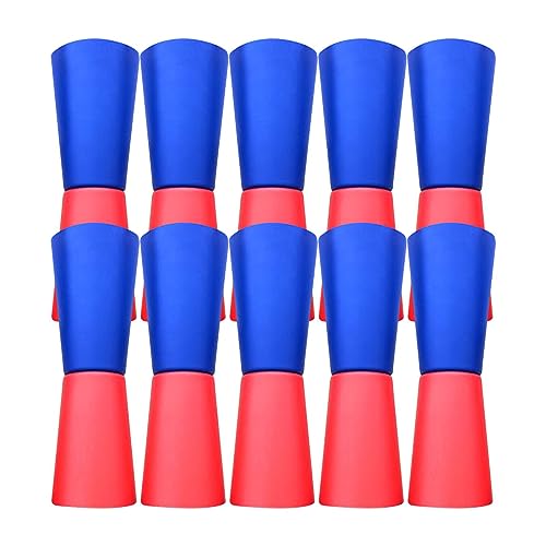 Qianly 10x Flip Cups Hilfe Geschwindigkeit Beweglichkeit Training Körper Koordination Workout Sport Ausrüstung Umgekehrte Cups Übung für Fitness Studio Veran, rot blau von Qianly