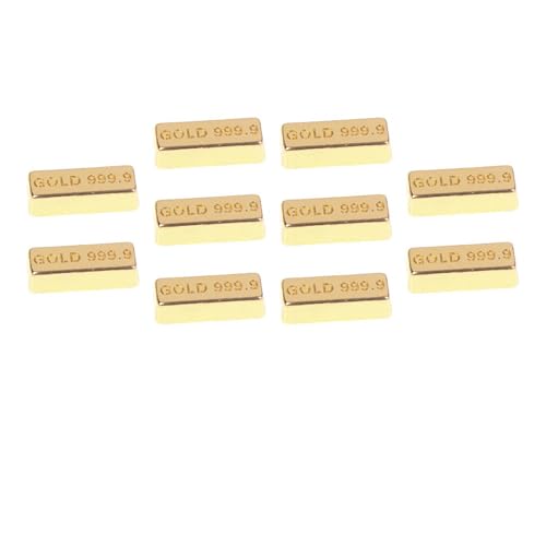 Qianly 10x1/12 Mini Golden Brick Miniatur Gold Bar Layout DIY Projekte von Qianly