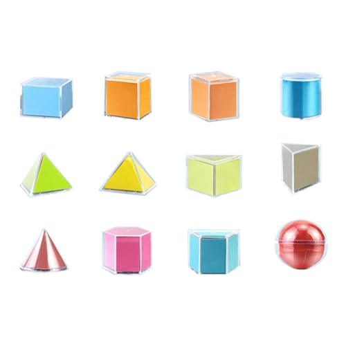 Qianly 12 Teiliges 3D Formen Set Montessori für Zuhause, Vorschule, von Qianly