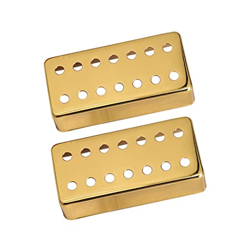 Qianly 2 Stück Humbucker Pickup Cover für 7 Saitige E Gitarre, Golden von Qianly