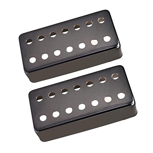 Qianly 2 Stück Humbucker Pickup Cover für 7 Saitige E Gitarre, Schwarz von Qianly