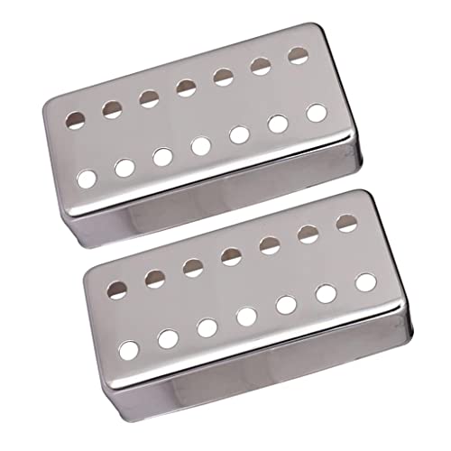 Qianly 2 Stück Humbucker Pickup Cover für 7 Saitige E Gitarre, Silber von Qianly