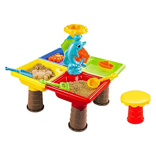 Qianly 2 in 1 Sommer Strand Spielzeug Außerhalb Outdoor Aktivität Outdoor Garten Sandkasten Kit, 45x45x45cm von Qianly