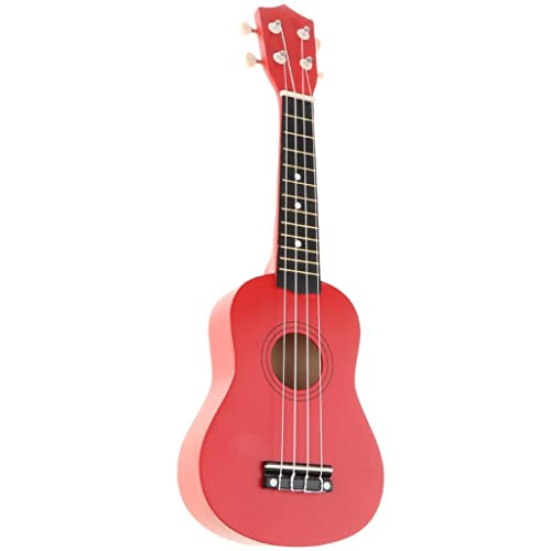 Qianly 21 Zoll Ukulele Holz Gitarre 54 X 7,5 X 5 cm, Rot von Qianly