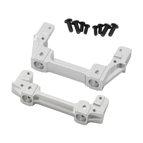 Qianly 2Pcs Aluminium Legierung Vorne Hinten Stoßfänger Montieren Upgrade Teile für SCX10 II 90046 1:10 Modell RC Hobby Auto von Qianly